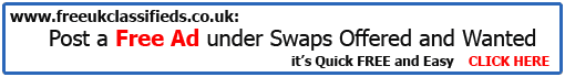 Post a Freead under Cars Boats Caravans: Swaps Offered/Wants